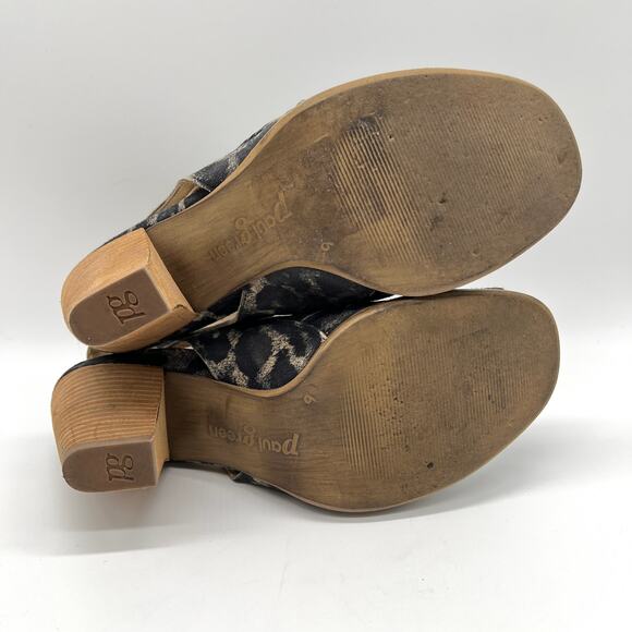 PAUL GREEN Cayanne Peep Toe Bootie Womens 8.5 Leopard Print Leather Slingback - Picture 10 of 14